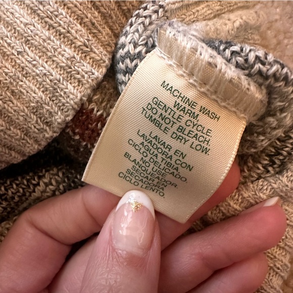 St. John’s Bay Knit Geometric Sweater 90s Y2K Grey Men’s  Medium Tall Vintage - Picture 3 of 9